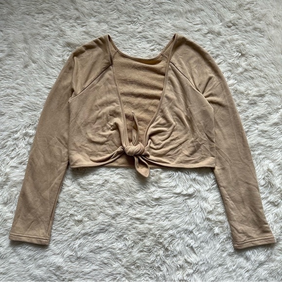 Lovers + Friends x Revolve Langley Top Tie Back Taupe Neutral XS NWT New - Picture 3 of 9